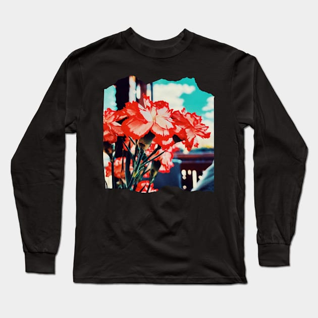 Red flowers - Photography collection Long Sleeve T-Shirt by Boopyra